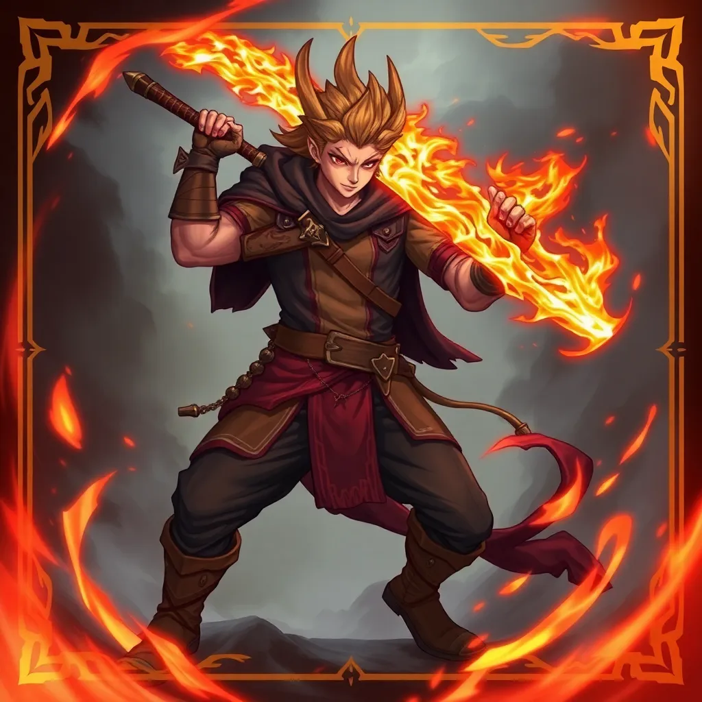 Kael's character card'Taris Fireblade (Dragonborn): Fire magic, fierce. The guy is battle-hardened
anime drawing and style