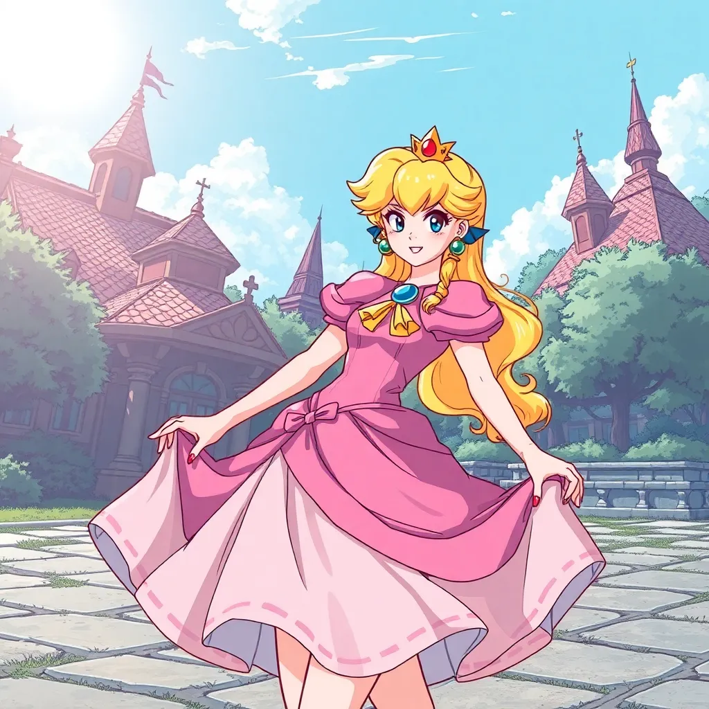 A Princesa Peach upskirt