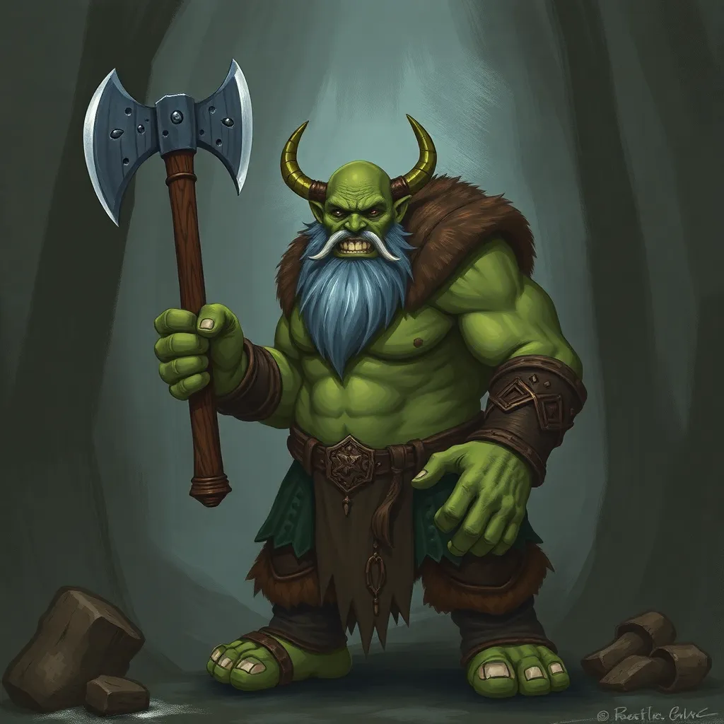 orc with an axe in each hand