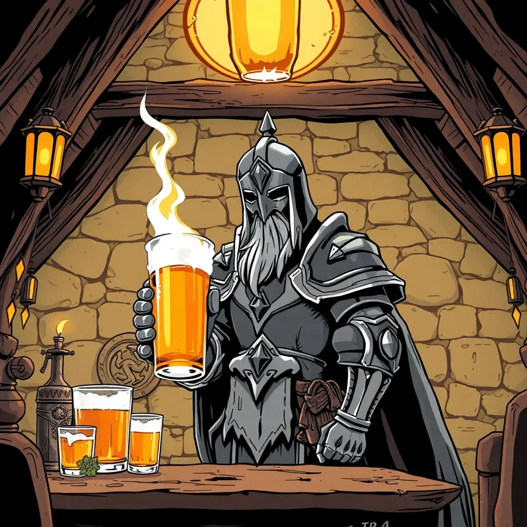 Knight of Ale and Magic, fantasy tavern