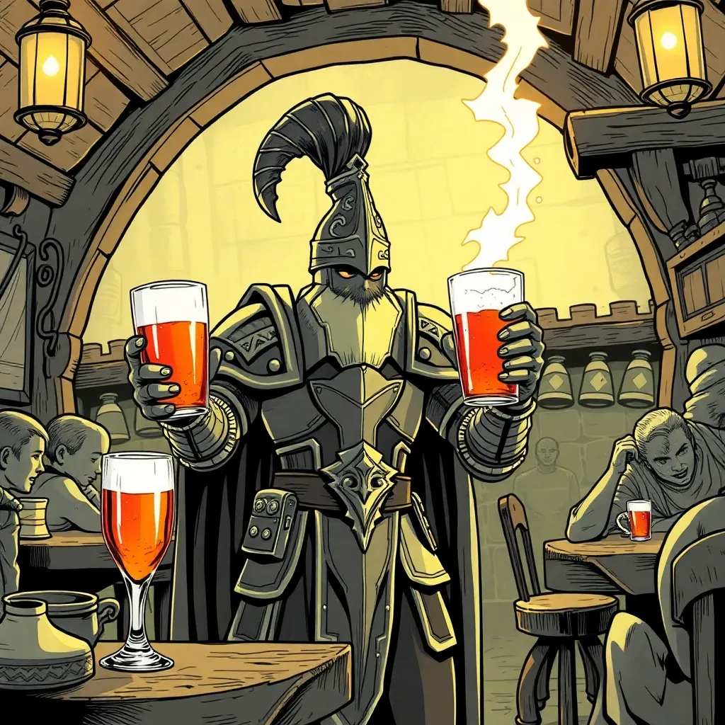 Knight of Ale and Magic, fantasy tavern