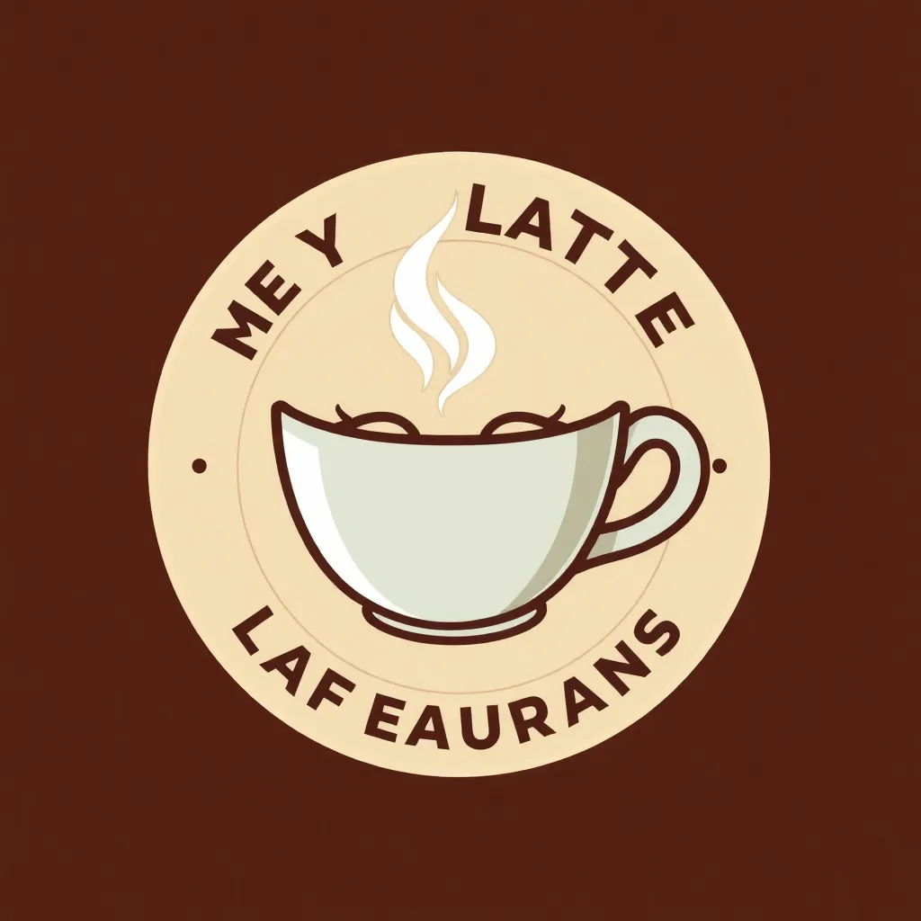 logo for my latte café restaurant